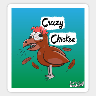 Crazy Chicken Sticker